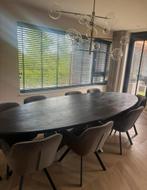 Ovale zwarte tafel 3 meter, Huis en Inrichting, Tafels | Eettafels, Ophalen, Gebruikt, 100 tot 150 cm, 200 cm of meer