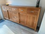 Teaken dressoir 240 cm breed, Huis en Inrichting, Ophalen, Gebruikt, Teakhout, 200 cm of meer