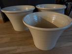 Mooie bloempotten - set van 3, Tuin en Terras, Bloempotten, Gebruikt, Rond, Binnen, Minder dan 40 cm