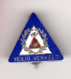 BROCHE VEILIG VERKEER MET LOF LAUERKRANS EMAILLE (A9)  KIJK, Zo goed als nieuw, Verzenden