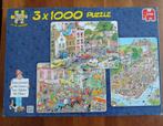 Jan van Haasteren 3x1000, Hobby en Vrije tijd, Ophalen of Verzenden, 500 t/m 1500 stukjes, Zo goed als nieuw, Legpuzzel