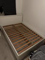Stevig wit bedframe incl lattenbodems 140 x 200 cm, Ophalen, Gebruikt, Wit, 140 cm