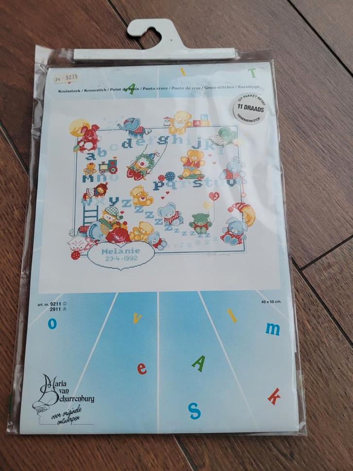 Borduurpakket Geboorte Tegel Maria van Scharrenburg, Hobby en Vrije tijd, Borduren en Borduurmachines, Nieuw, Borduurpakket, Handborduren