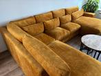 Gele Hoekbank - Stof, Huis en Inrichting, Banken | Bankstellen, Ophalen, 100 tot 125 cm, Hoekbank, 300 cm of meer