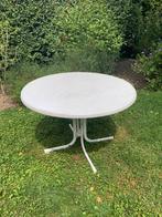 Ronde tuiin / terras tafel, inklapbaar, Tuin en Terras, Tuintafels, Ophalen, Gebruikt, Rond, Kunststof