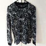 Coolcat, sweater, zwart witte all over print 'verf' maat M, Kleding | Heren, Truien en Vesten, Maat 48/50 (M), Zwart, Ophalen of Verzenden