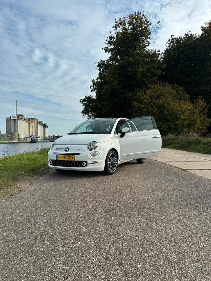 Fiat 500 Twinair Turbo 80pk 2015 Wit - panoramadak, Auto's, Fiat, Particulier, Airbags, Airconditioning, Alarm, Bluetooth, Elektrische ramen