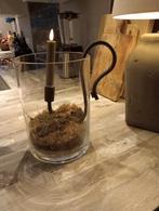 Groot windlicht van glas, Huis en Inrichting, Woonaccessoires | Kandelaars en Kaarsen, Ophalen, Zo goed als nieuw, Overige materialen