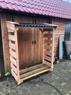 Openhaard houtopslag breed 150 ,diep 65 hoog 190 cm, Minder dan 3 m³, Verzenden, Overige houtsoorten, Blokken