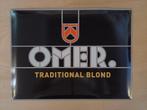 Omer Traditional Blond Bier Origineel Reclamebord Metaal, Verzamelen, Ophalen, Gebruikt, Reclamebord, Plaat of Schild, Overige merken