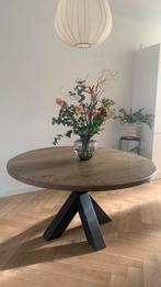 Eettafel met houten Tafelblad - 150cm, Ophalen, Zo goed als nieuw, Vijf personen of meer, 100 tot 150 cm