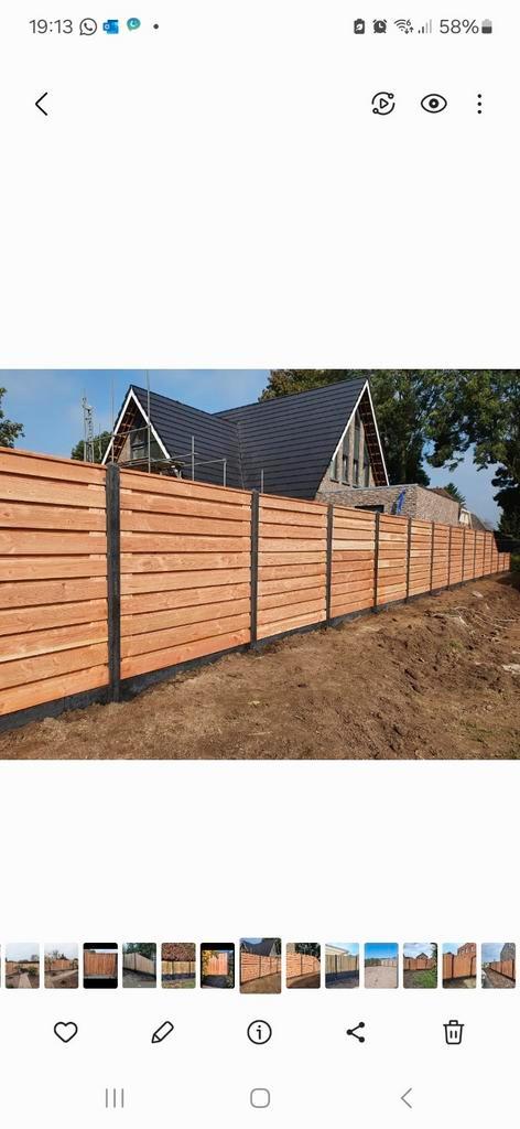 Schutting plaatsen, Tuin en Terras, Schuttingen, Nieuw, Ophalen of Verzenden