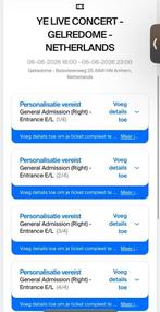 Kanye west tickets 4x, Drie personen of meer