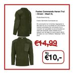 Fostex Commando Heren Trui - Groen maat XL, Verzamelen, Ophalen of Verzenden, Landmacht, Nederland, Kleding of Schoenen