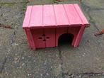 Hamster huisje hout roze, Hamster