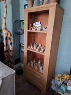 massief teakhout, Huis en Inrichting, Kasten | Vitrinekasten, Ophalen, Gebruikt, 100 tot 150 cm, 200 cm of meer
