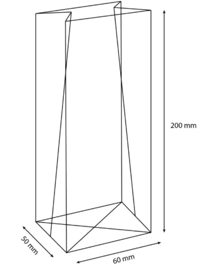Sta zakje / Blokbodemzakje 60x50+200mm, Hobby en Vrije tijd, Feestartikelen, Nieuw, Versiering, Overige, Ophalen of Verzenden