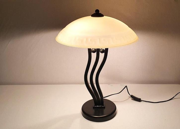 Boxford tafellamp 80er jaren, Huis en Inrichting, Lampen | Tafellampen, Gebruikt, 50 tot 75 cm, Glas, Metaal, Ophalen of Verzenden