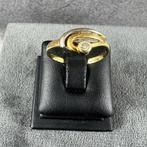 Gouden Ring | 14k* | 1,69g |bicolor 1xbriljant|17,25| 384744, Sieraden, Tassen en Uiterlijk, Gebruikt, Ophalen of Verzenden, 17 tot 18
