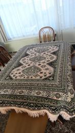 Wollen smyrna tafelkleed Durban 5 (kleur zalm / perzik), Huis en Inrichting, Tafelkleden, Ophalen, Zo goed als nieuw, Rechthoek