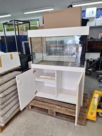 Aquarium met meubel wit (2) 100x50x60cm  beschikbaar voor biedingen