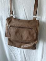Camelbruin leren schoudertas cross-body Senso Firenze, Overige merken, Gebruikt, Bruin, Ophalen of Verzenden