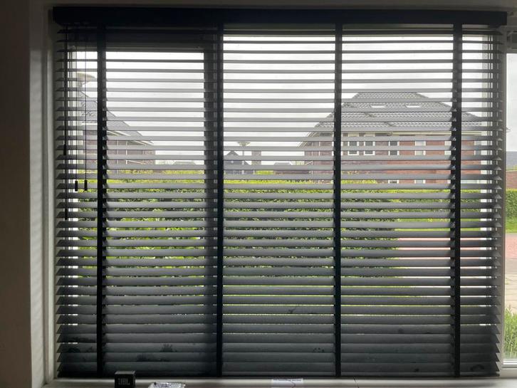 Prachtige zwarthouten lamellen > jaloezieen, Huis en Inrichting, Stoffering | Gordijnen en Lamellen, Zo goed als nieuw, Ophalen of Verzenden
