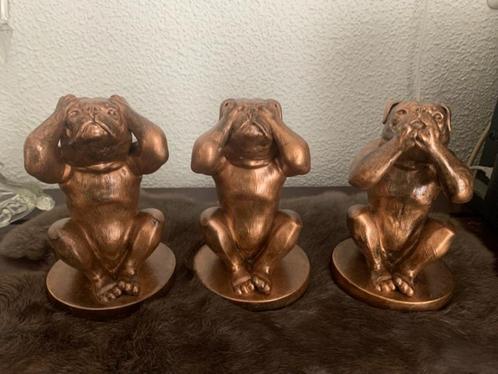 StaffordBully hondenbeeldjes set van 3 horen zien en zwijgen, Dieren en Toebehoren, Honden-accessoires, Nieuw, Ophalen of Verzenden