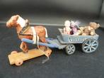 Antieke miniatuur paard en wagen, Antiek en Kunst, Antiek | Speelgoed, Ophalen of Verzenden