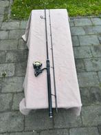 Dam steelpower black salt 8ft cw 40-80 gram + shimano molen, Ophalen of Verzenden, Gebruikt, Complete set