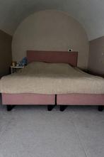 Roze boxspring 160x200 - Lanaken, Ophalen, Gebruikt, Tweepersoons, 200 cm