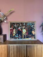Geborduurde Nachtwacht, ingelijst, Huis en Inrichting, Woonaccessoires | Schilderijen, Tekeningen en Foto's, Ophalen, Gebruikt