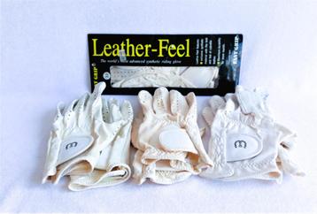4x leather feel dressuur handschoenen wit - S - 21 -22 - 23 beschikbaar voor biedingen