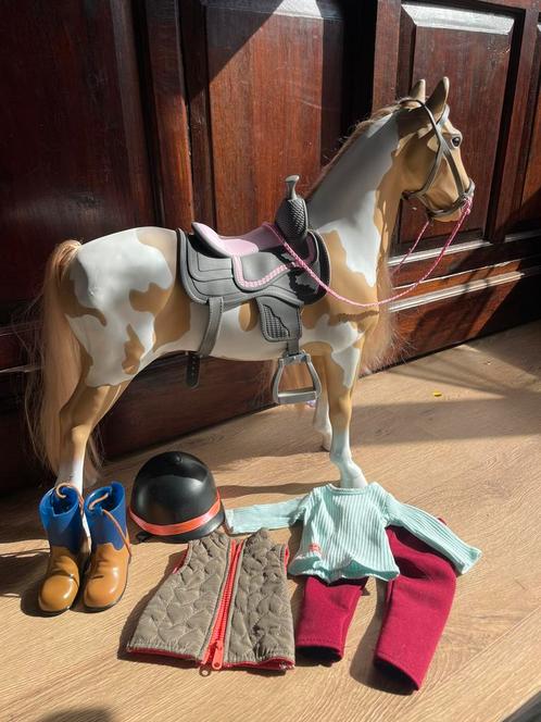American girl doll/ our generation paardrijset, Kinderen en Baby's, Speelgoed | Poppen, Zo goed als nieuw, Overige typen, Ophalen of Verzenden