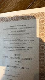 Peter Verburg Noordhollandsche conservenfsbriek” aandeel”, Ophalen of Verzenden, 1920 tot 1950, Aandeel