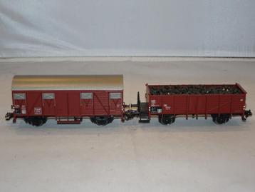 Marklin hogeboordwagon 46040+gesloten wagon 46274 OVP (#758) beschikbaar voor biedingen