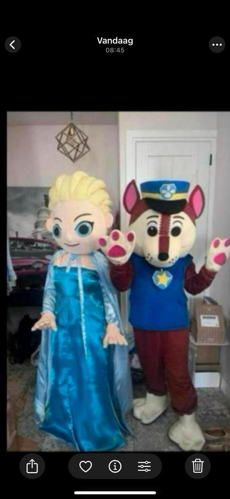 Mascotte Chase ge huir inclusief acteur, Hobby en Vrije tijd, Feestartikelen | Verhuur, Zo goed als nieuw, Overige, Ophalen of Verzenden