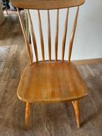 Houten Akerblom stoelen met spijlen. (5 stuks), Ophalen, Gebruikt, Bruin, Eén