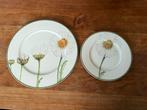 Villeroy flora 1 onderbord 31cm en 1 ontbijtborden 21/22cm, Ophalen of Verzenden