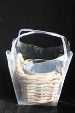 Rustieke rotan bloempot plantenbak in tas, Tuin en Terras, Bloembakken en Plantenbakken, Ophalen, Vierkant, Overige materialen