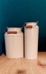 2 Nieuwe Roomwitte Ikea Kannen, Overige materialen, Wit, Nieuw, Ophalen of Verzenden