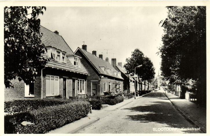 Slootdorp, Kerkstraat - gelopen, Verzamelen, Ansichtkaarten | Nederland, Ongelopen, Friesland, Voor 1920, Ophalen of Verzenden