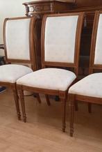 4 eetkamerstoelen noten hout stoelen, Huis en Inrichting, Stoelen, Ophalen, Hout, Gebruikt, Bruin