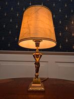 Prachtige vintage tafellamp van messing met engeltje, Ophalen of Verzenden
