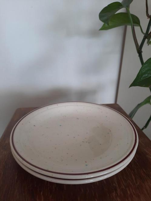 John Tams banquet bordjes spikkels 2x vintage, Huis en Inrichting, Keuken | Servies, Zo goed als nieuw, Bord(en), Overige stijlen