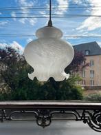 Vintage jaren lampje wit glas frans gewolk glas, Huis en Inrichting, Lampen | Hanglampen, Ophalen, ., 2de hands, Glas