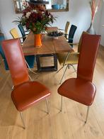 4 design eetkamerstoelen  Fasem tuigleer, Ophalen, Overige kleuren, Leer, Zo goed als nieuw