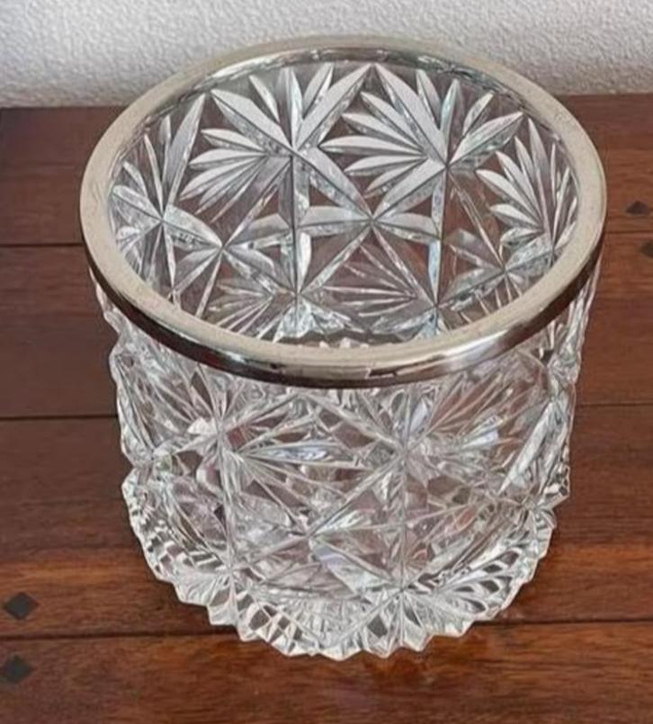 Multifunctioneel kristallen glaswerk (vaas/bloempot/schaal), Huis en Inrichting, Woonaccessoires | Vazen, Zo goed als nieuw, Overige kleuren