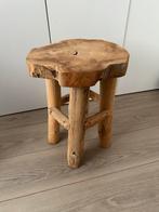 Houten bijzet kruk, Huis en Inrichting, Krukjes, Ophalen, Zo goed als nieuw, Hout