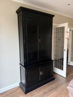 Servieskast Eicholtz Zwart, Ophalen, 100 tot 150 cm, 200 cm of meer, 25 tot 50 cm
